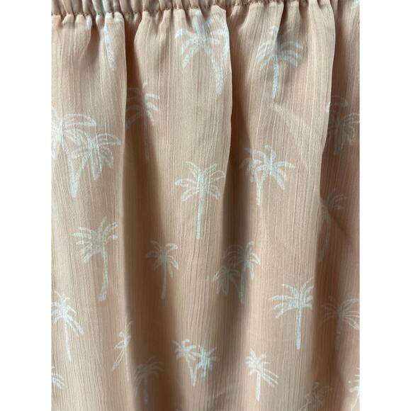 LC Lauren Conrad Lined Ruffled Palm Tree Print Mini Skirt Size L - Picture 7 of 7